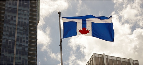 Contact - The Official Flag of Toronto Designed by Rene DeSantis in 1974